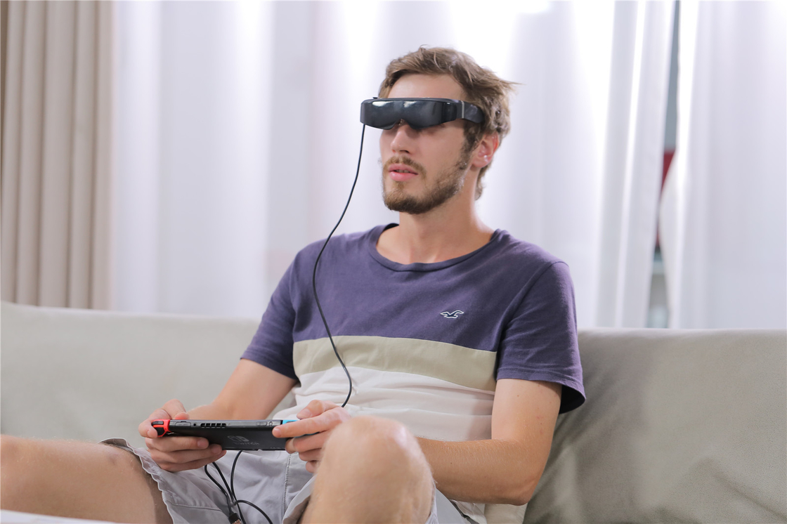 1080P 3D 안경 HDMI & TYPE C 1800 Nits VR 비디오 / 게임용 스마트 안경